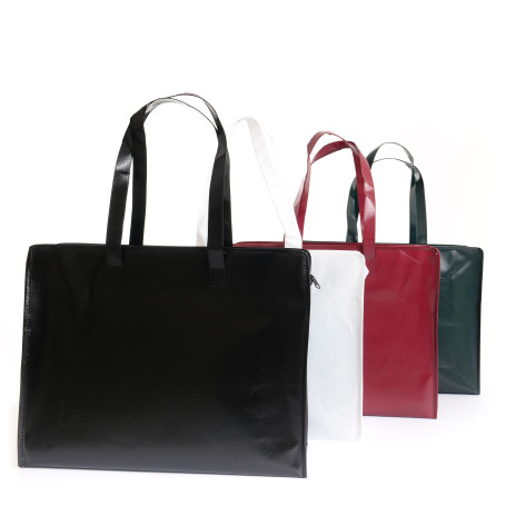 Borsa zip 45x35+15cm in Tnt Lucido. 4 colori disponibili.